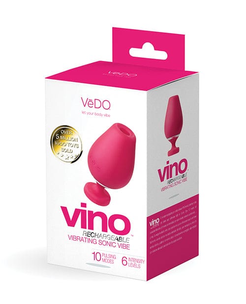 Savvy Co. Vedo Vino Rechargeable Sonic Vibe Pink Vibrators