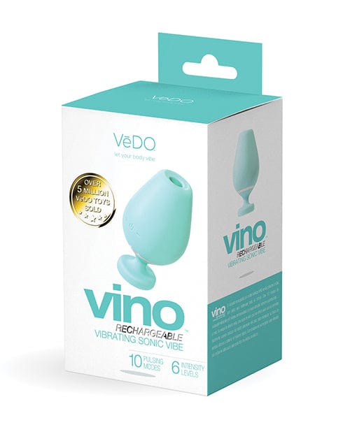 Savvy Co. Vedo Vino Rechargeable Sonic Vibe Turquoise Vibrators