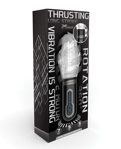 Secwell Male Rose 2 Thrusting Rotator - Black Penis Toys