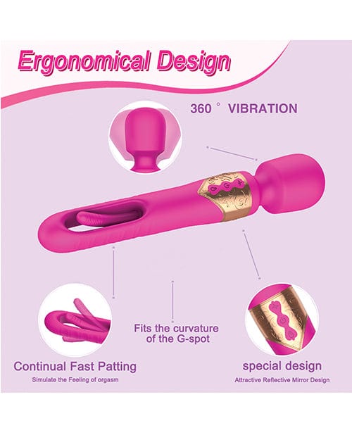 Secwell Ellie Flicking Wand - Hot Pink Vibrators