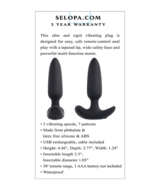 Selopa Selopa Black Beauty - Black Anal Toys