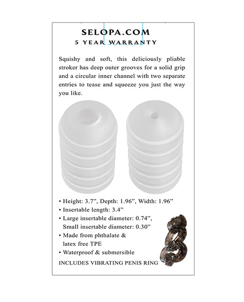 Selopa Selopa Ring Me Up Squishy &amp; Soft Stroker - Clear Penis Toys