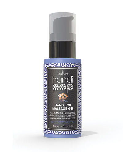 Sensuva Valencia Naturals Handipop Hand Job Massage Gel - 2 oz Bottle Blueberry Muffin Lubes