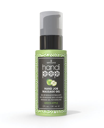 Sensuva Valencia Naturals Handipop Hand Job Massage Gel - 2 oz Bottle Green Apple Lubes