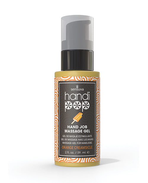 Sensuva Valencia Naturals Handipop Hand Job Massage Gel - 2 oz Bottle Orange Creamsicle Lubes