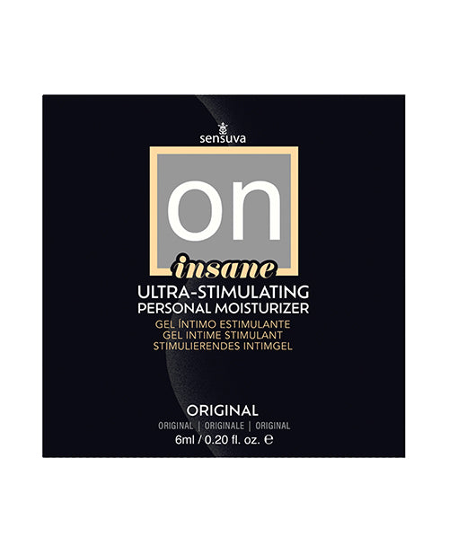 Sensuva Valencia Naturals ON Insane Ultra Original Stimulating Personal Moisturizer - 6 ml Single Use Packet More