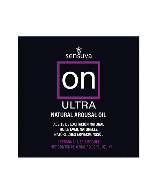 Sensuva Valencia Naturals ON Ultra Arousal Oil for Her  - Single Use Ampoule Packet More