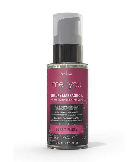 Sensuva Valencia Naturals Sensuva Me & You Massage Oil - 2 oz Berry Flirty More