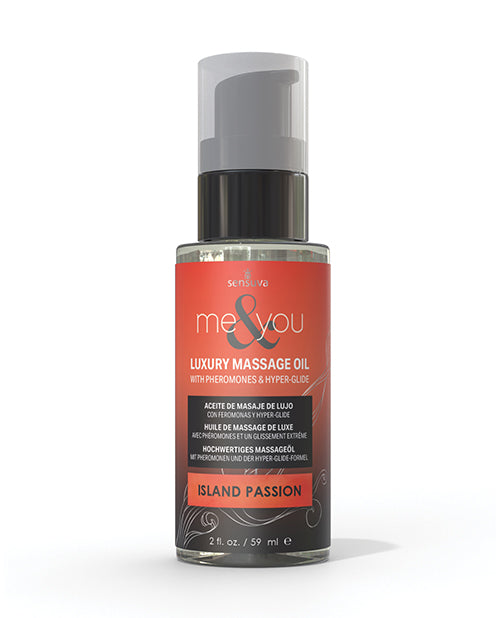 Sensuva Valencia Naturals Sensuva Me &amp; You Massage Oil - 2 oz Island Passion More