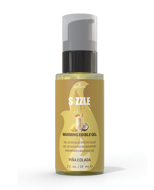 Sensuva Valencia Naturals Sizzle Lips Warming Gel - 2 oz Pina Colada More