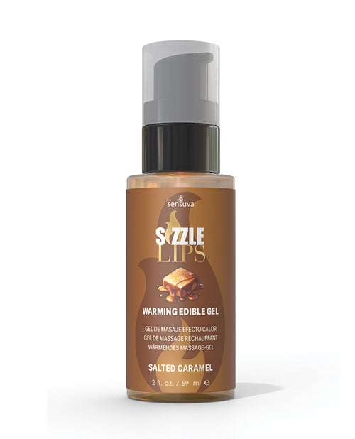 Sensuva Valencia Naturals Sizzle Lips Warming Gel - 2 oz Salted Caramel More