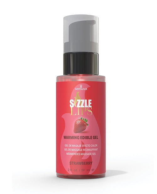 Sensuva Valencia Naturals Sizzle Lips Warming Gel - 2 oz Strawberry More