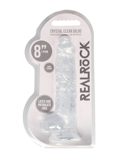 Shots America Shots RealRock Realistic Crystal Clear Dildo with Balls Dildos