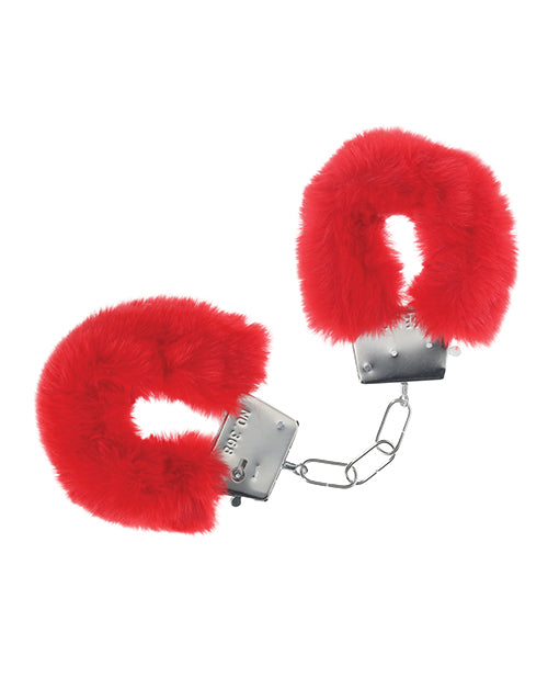 Shots America Shots Ouch! Classic Fluffy Handcuffs Red Kink &amp; BDSM