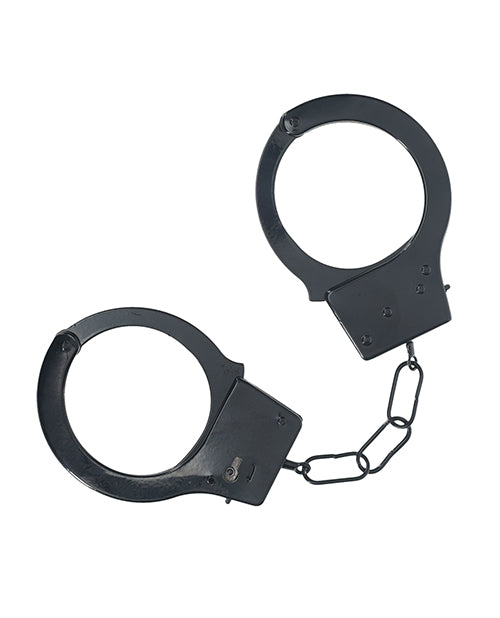 Shots America Shots Ouch! Classic Metal Handcuffs - Black Kink &amp; BDSM