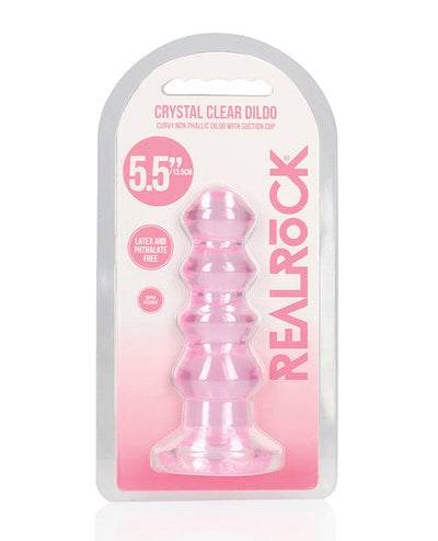 Shots America LLC Shots Realrock Crystal Clear 5.5" Curvy Dildo/butt Plug Pink Anal Toys