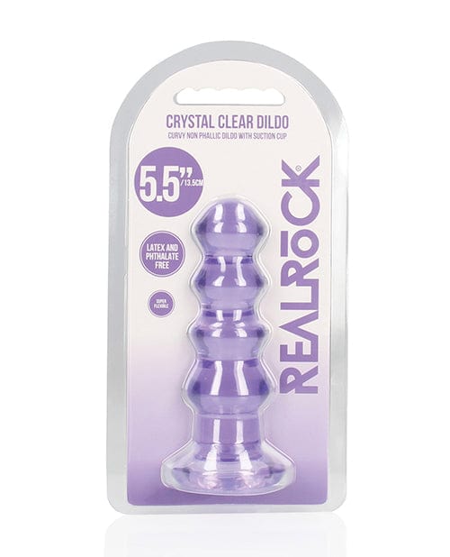 Shots America LLC Shots Realrock Crystal Clear 5.5" Curvy Dildo/butt Plug Purple Anal Toys
