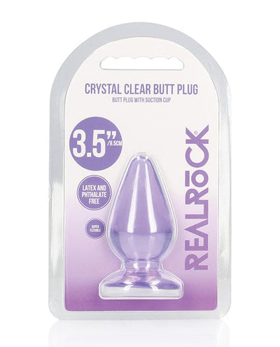 Shots America LLC Shots Realrock Crystal Clear Anal Plug Purple / 3.5" Anal Toys