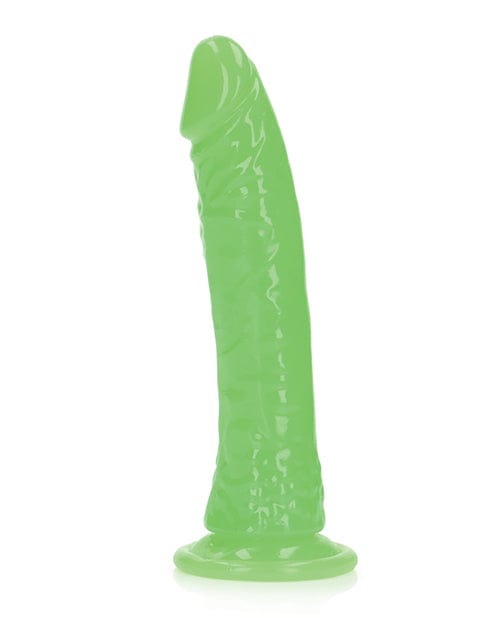 Shots America LLC Shots Realrock 7" Slim  Dildo Glow In The Dark - Neon Green Dildos
