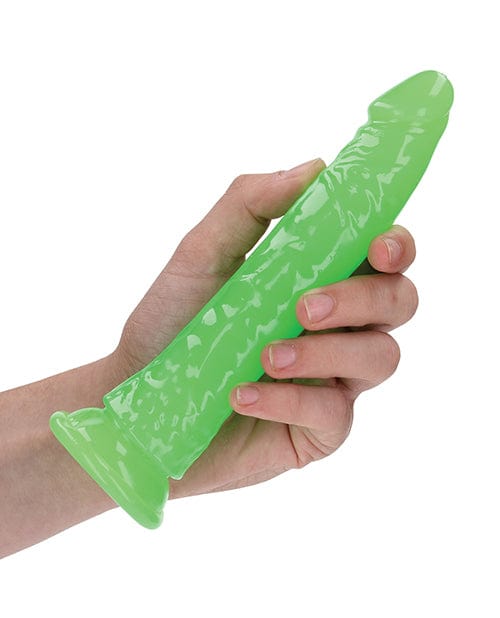 Shots America LLC Shots Realrock 7" Slim  Dildo Glow In The Dark - Neon Green Dildos