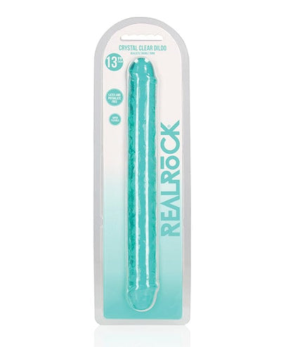 Shots America LLC Shots Realrock Crystal Clear 14" Double Dildo Turquoise Dildos