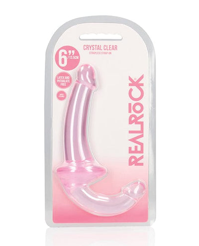 Shots America LLC Shots Realrock Crystal Clear 6" Strapless Strap-on Pink Dildos