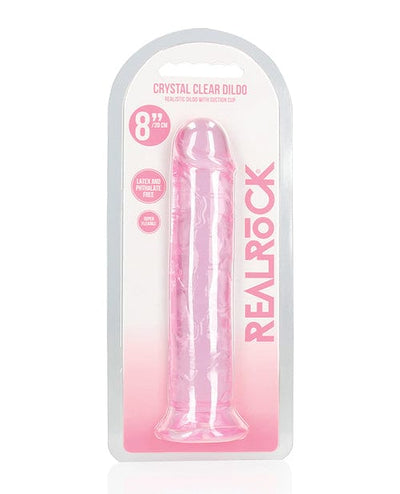 Shots America LLC Shots Realrock Crystal Clear Straight Dildo W/suction Cup Pink / 8" Dildos