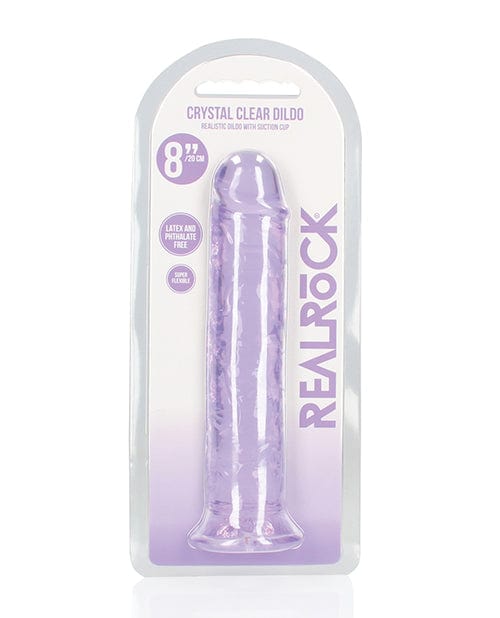 Shots America LLC Shots Realrock Crystal Clear Straight Dildo W/suction Cup Purple / 8" Dildos