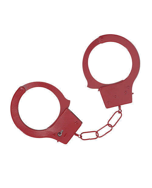 Shots America LLC Shots Ouch! Classic Metal Handcuffs - Red Kink &amp; BDSM