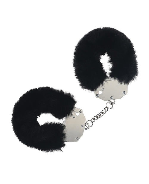 Shots America LLC Shots Ouch! Heavy-duty Fluffy Handcuffs Black Kink &amp; BDSM