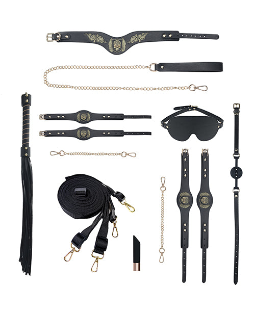 Shots America LLC Shots Ouch! London Collection Bondage Kit w/Bag - Black Kink & BDSM