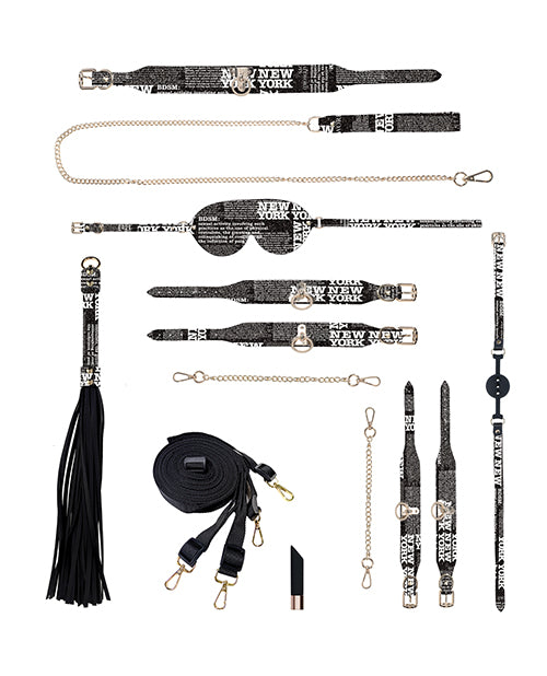 Shots America LLC Shots Ouch! NY Collection Bondage Kit w/Bag - Black Kink & BDSM