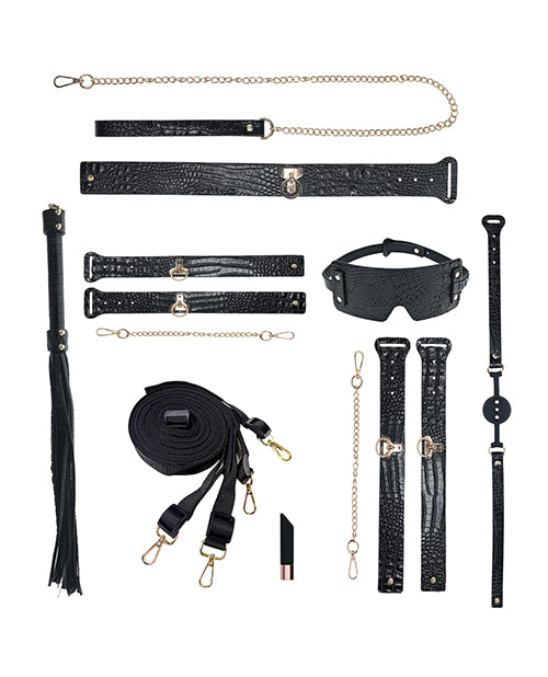 Shots America LLC Shots Ouch! Rome Collection Bondage Kit w/Bag - Black Kink & BDSM