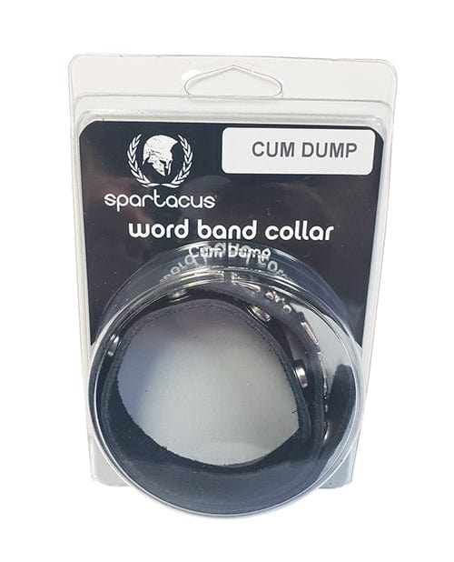 Spartacus Spartacus Cum Dump Leather Collar - Black Kink &amp; BDSM
