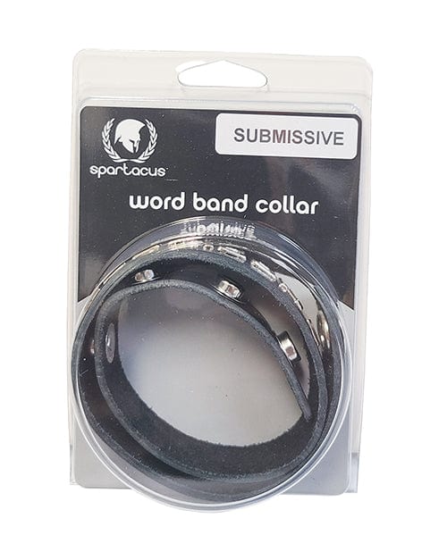 Spartacus Spartacus Submissive Leather Collar - Black Kink &amp; BDSM