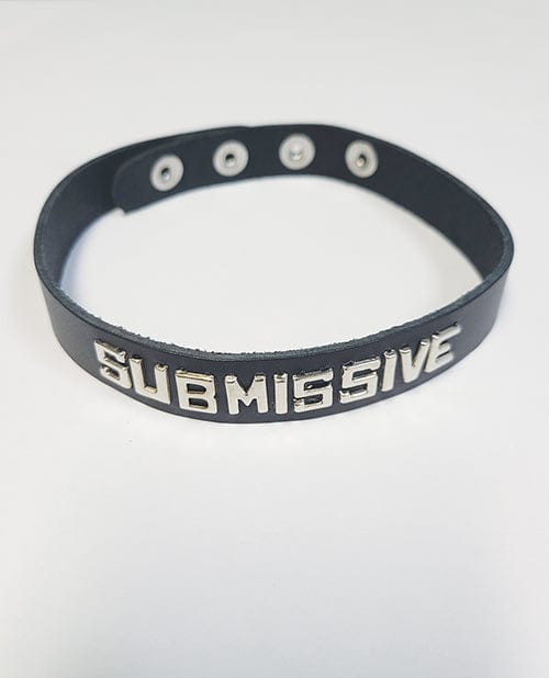 Spartacus Spartacus Submissive Leather Collar - Black Kink &amp; BDSM