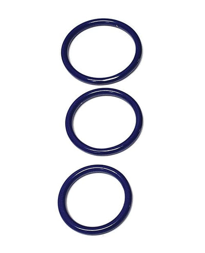 Spartacus Spartacus Seamless Stainless Steel C-ring - Blue Pack Of 3 Penis Toys