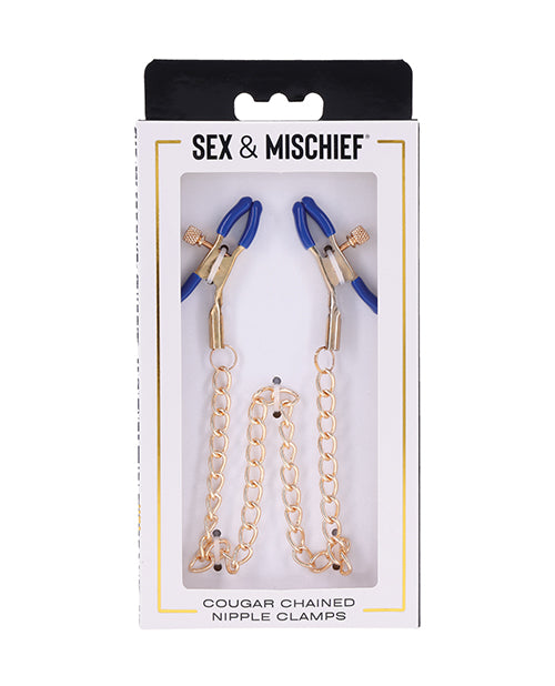 Sportsheets International Cougar Chained Nipple Clamps Kink &amp; BDSM
