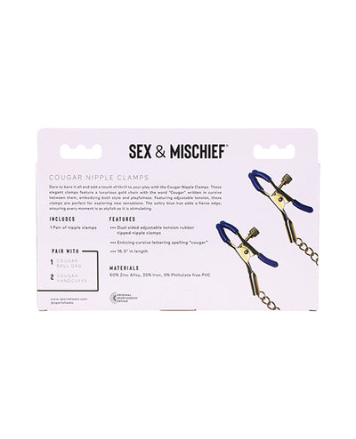 Sportsheets International Cougar Nipple Clamps Kink & BDSM