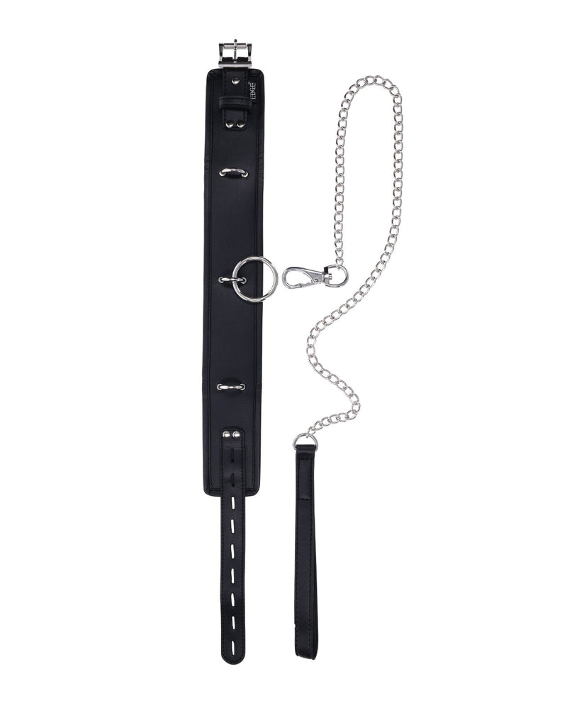 Sportsheets International Edge Collar & Leash - Black Kink & BDSM