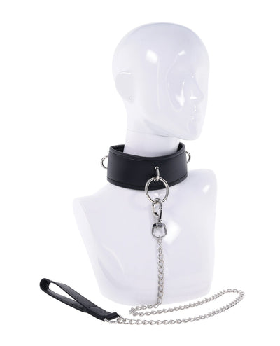 Sportsheets International Edge Collar & Leash - Black Kink & BDSM