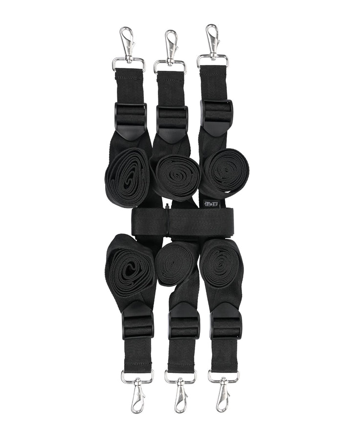 Sportsheets International Edge Extreme Under the Bed Restraint System - Black Kink &amp; BDSM
