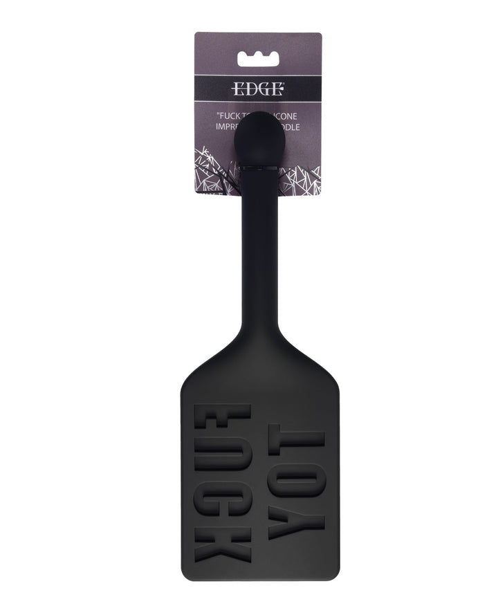 Sportsheets International Edge FUCK TOY Silicone Paddle - Black Kink &amp; BDSM