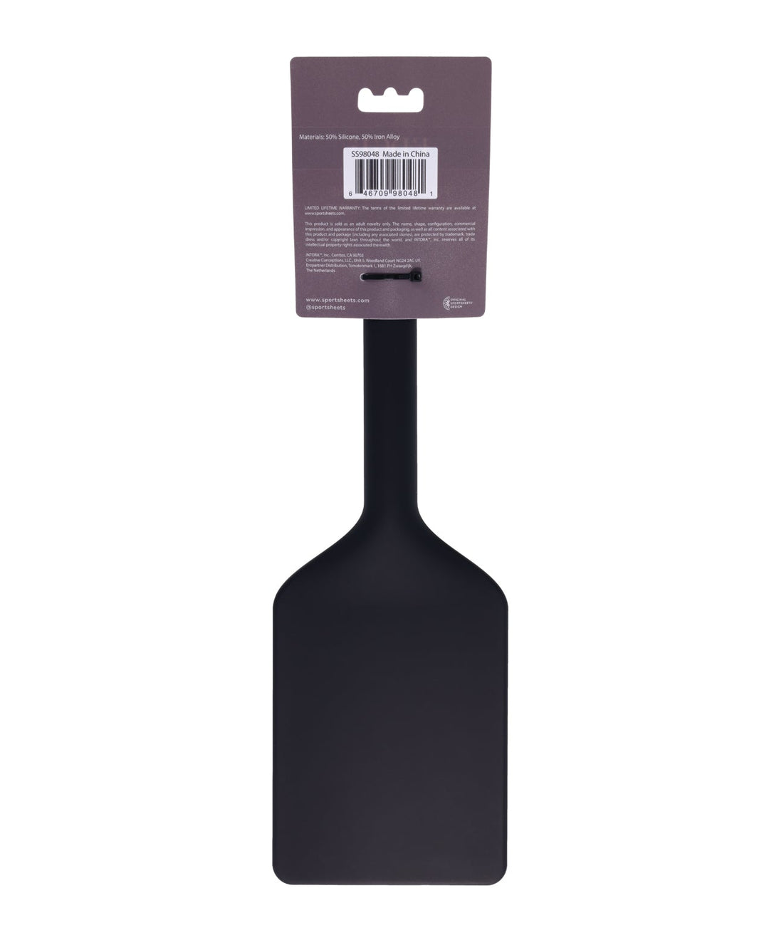 Sportsheets International Edge FUCK TOY Silicone Paddle - Black Kink &amp; BDSM
