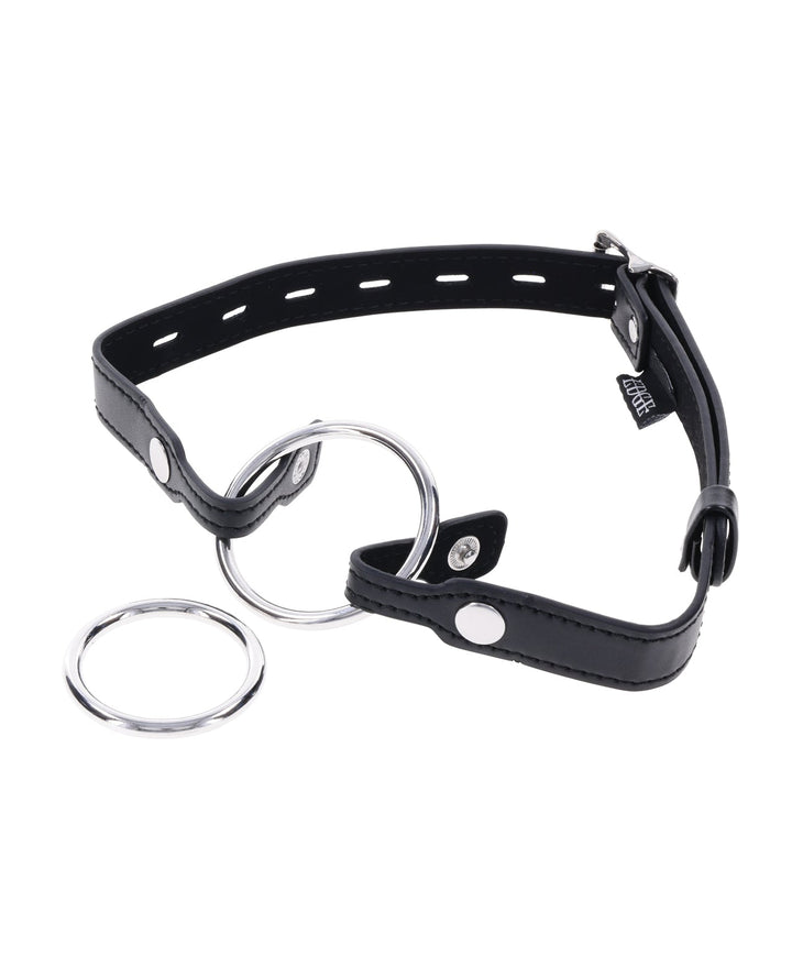 Sportsheets International Edge Interchangeable Ring Gag - Black Kink &amp; BDSM
