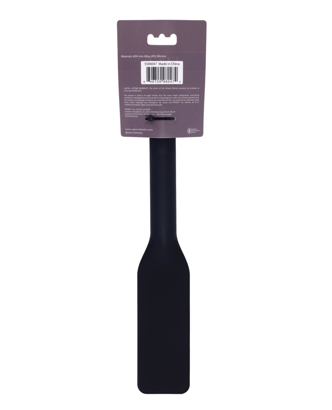 Sportsheets International Edge MINE Silicone Paddle - Black Kink &amp; BDSM