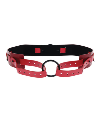 Sportsheets International Sex & Mischief Ex's & Oh's Bound & Belted - Red/Black Kink & BDSM