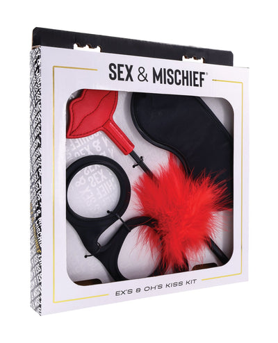 Sportsheets International Sex & Mischief Ex's & Oh's Kiss Kit - Red/Black Kink & BDSM