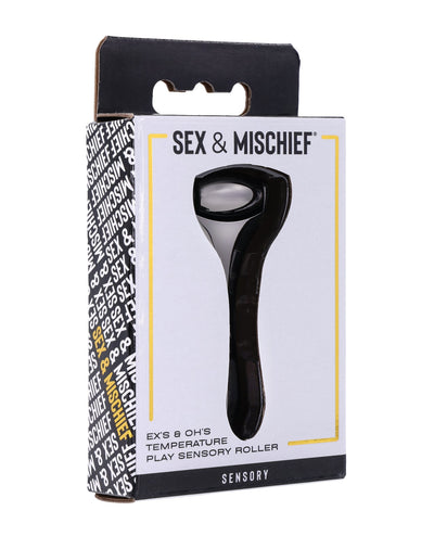 Sportsheets International Sex & Mischief Ex's & Oh's Temperature Play Sensory Roller - Black Kink & BDSM