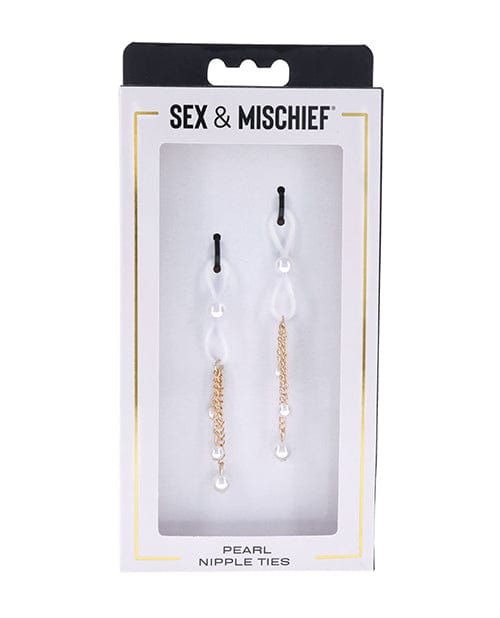 Sportsheets International Sex &amp; Mischief Pearl Nipple Ties Kink &amp; BDSM